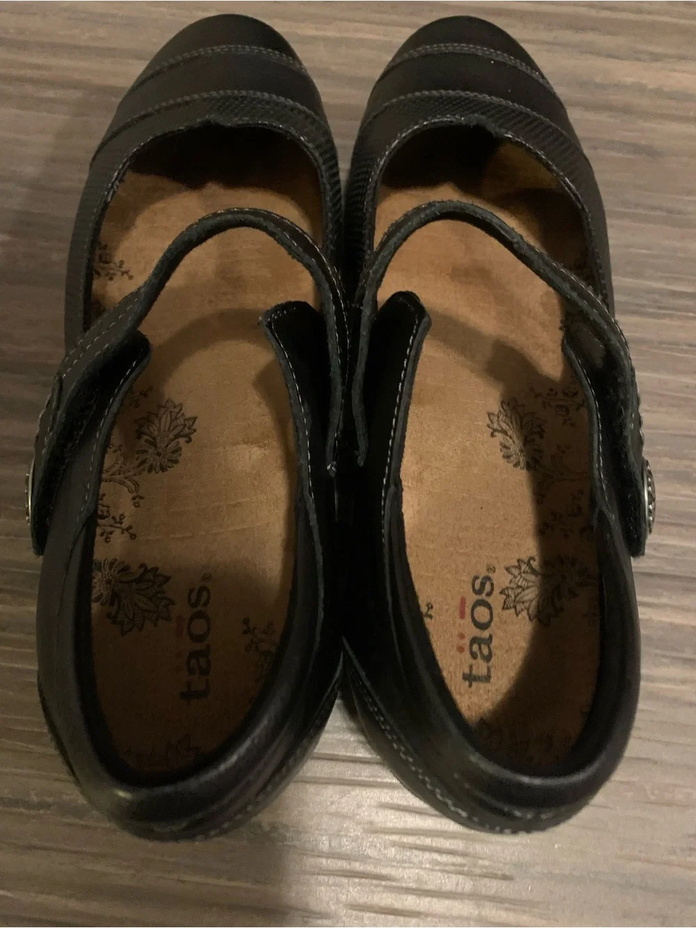 Taoss Bravo Black Leather Mary Jane Shoes - Women’s 9W